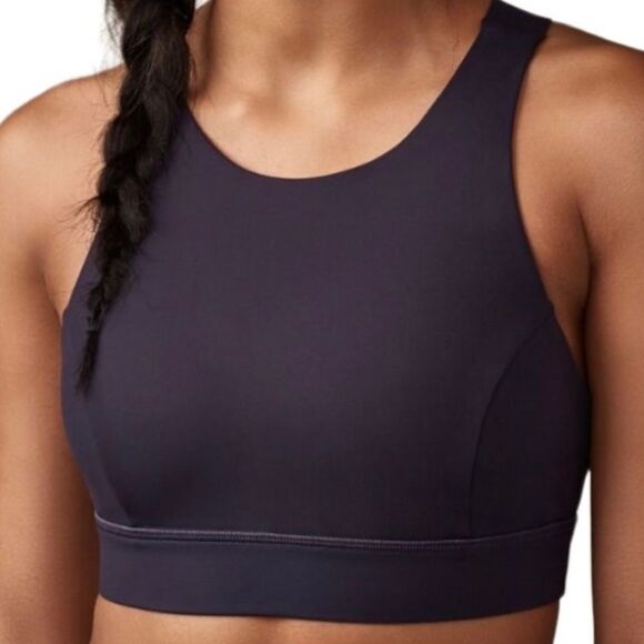 Lululemon Fast & Free Bra (Nulux) Black Grape - Picture 1 of 11